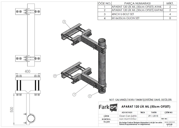 APARAT 120 LİK ML (50cm OFSET)